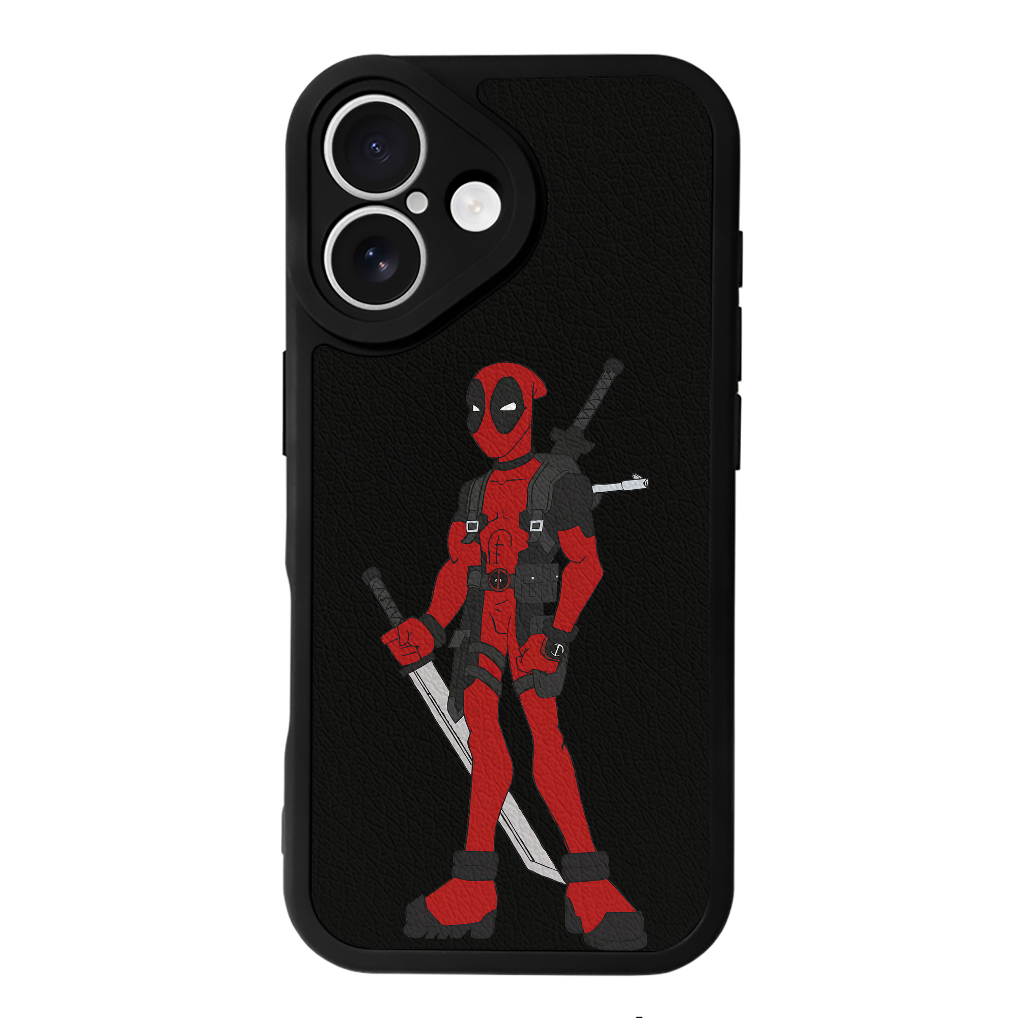 （画像用） Deadpool デッドプール 【iPhone 16シリーズ対応】シリコンスマホケース（レザー調） 材質：シリコン